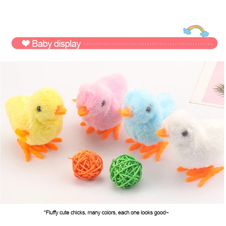Juguete de peluche de pollo con resorte para ni&ntilde;os, juguete educativo para regalo-4