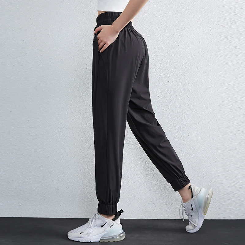 

Vansydical Women Loose Running Pants Woman Elastic Waist Jogging Trousers Fitness Training Sweatpants Female Solid Sportswear