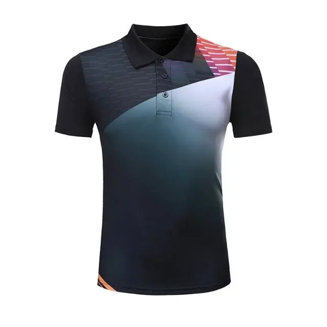 Professional team game custom Quick dry Badminton shirt Men/Women, Tennis t-shirts,sports golf Polo shirt, pingpong t-shirt