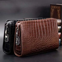 yinshang crocodile male Hand bag new men clutch bags business large capacity Cross section men wallet Combination lock