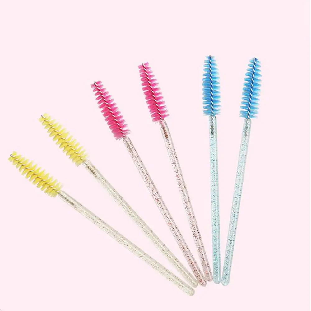 

50pcs Portable Eyelash Extension Disposable Crystal Eyebrow Brush Mascara Wands Applicator Cosmetic Brushes Beauty Makeup Tool