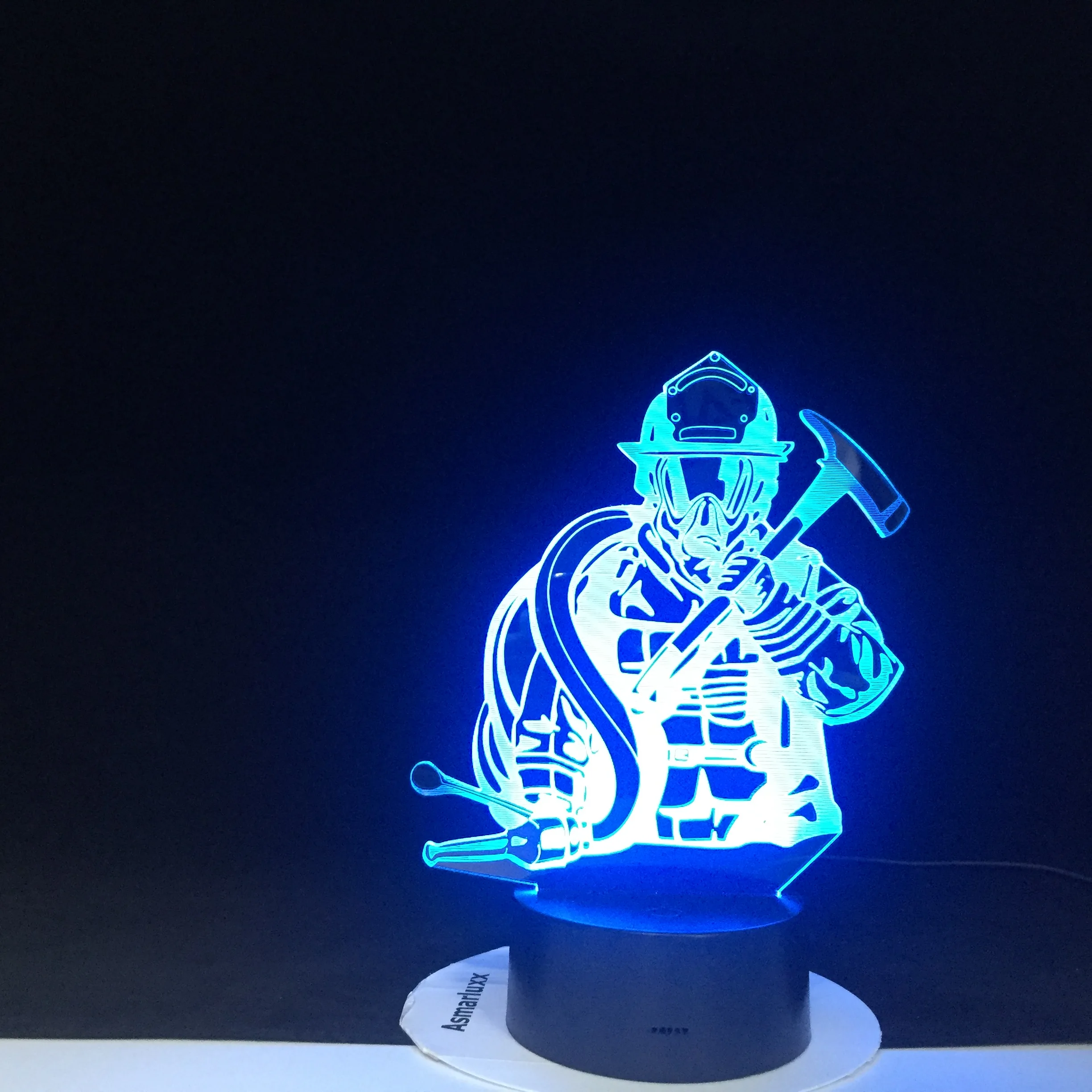 3D пожарный светодиодный светильник USB ночник креативный настольная лампа