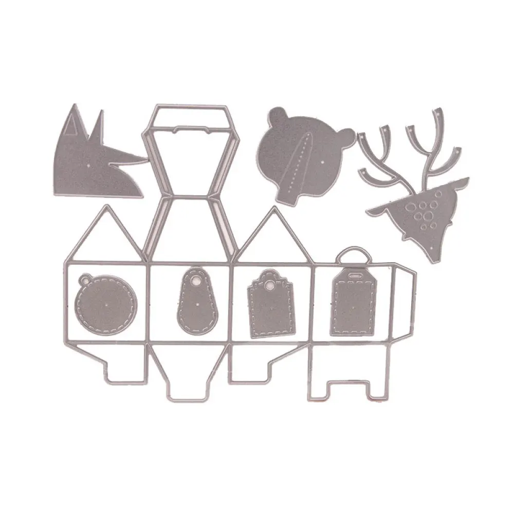 3D рамка олень лиса коробка металлическая резка штампы трафареты для DIY штамп