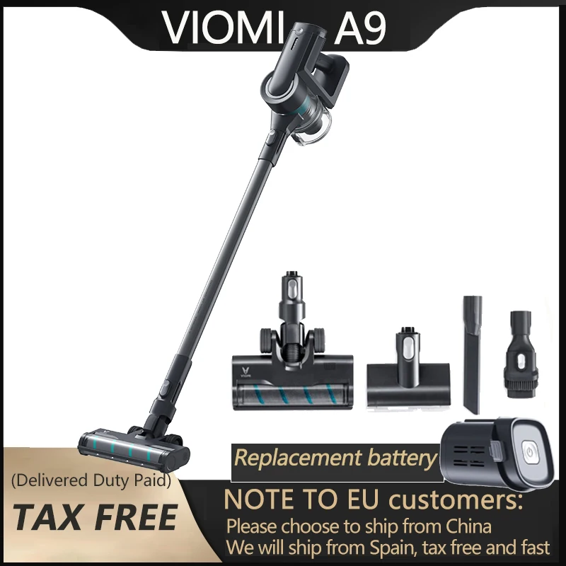 

*EU Stock* VIOMI A9 Handheld Cordless Vacuum Cleaner One button on/off Replaceable battery design 23000pa suction