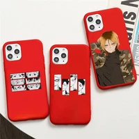 haikyuu phone case candy color for iphone 11 12 mini pro xs max 8 7 6 6s plus x 5s se 2020 xr anime cartoon coque cover shell