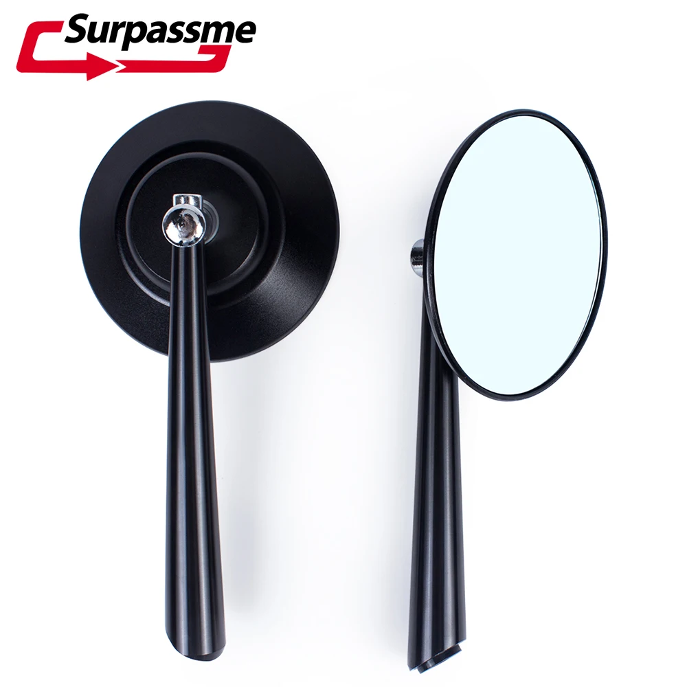 Зеркало заднего вида мотоциклетное универсальное синее стекло на руль для