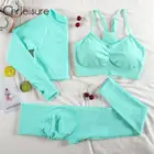 Женский спортивный костюм CHRLEISURE из двух предметов, бесшовный спортивный костюм для йоги с высокой талией