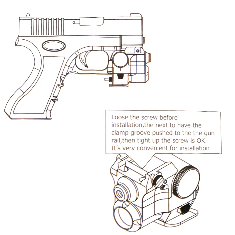 

Combo Mount Green Hunting Dot Laser Sight & LED Flashlight with 20mm Picatinny Rail Mount For MIL-STD-1913 Hunting Rifle