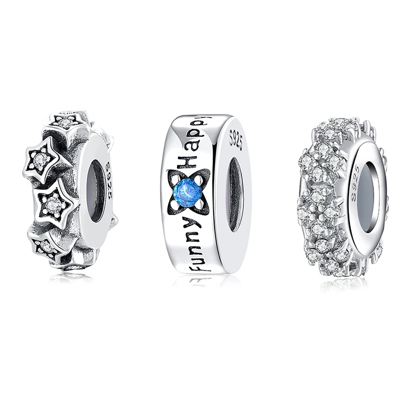 Новый 925 пробы серебро Голубая Эмаль спокойной ночи круглых разделительных