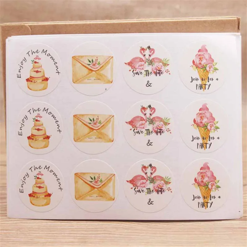Cute Style 120 шт./лот красочная гирлянда спасибо Скрапбукинг материал Pegatinas для украшения подарок мусорный журнал альбом для стикеров - Цвет: Cute Style