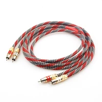 1 pair rca audio cable 2 rca to 2 rca interconnect cable hifi stereo 4n ofc silver plated male to male for amplifier