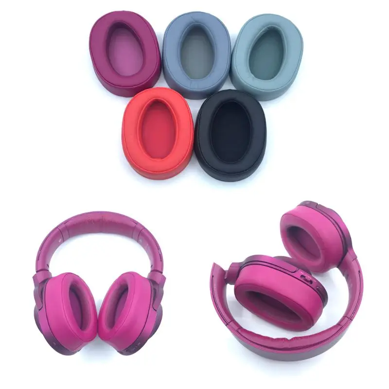 

Leather Headphone Ear pads for Sony MDR-100ABN WI-H900N Earbud Earphone Foam Pad Cushion Sponge Covers 634A