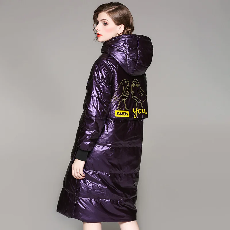 Новинка зимнее женское пальто на утином пуху толстая модная куртка теплые Куртки