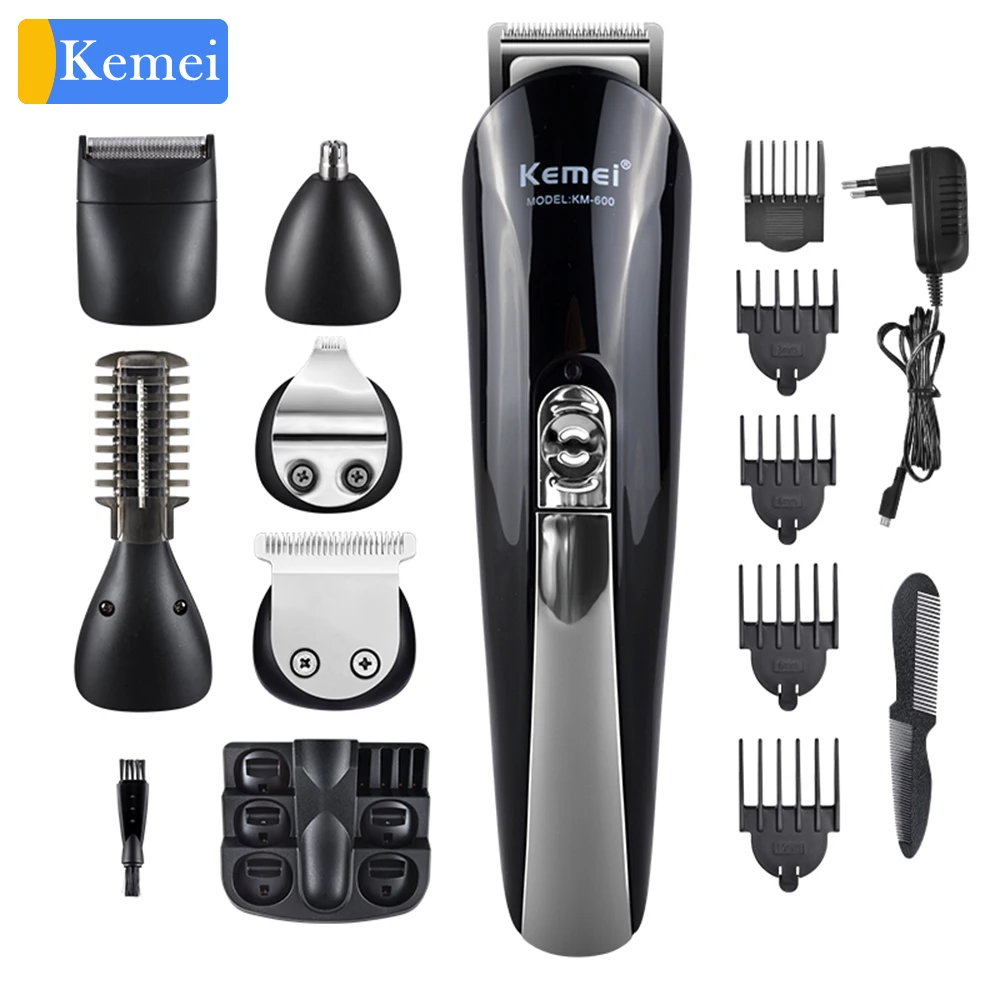 Kemei триммер для волос многофункциональная машинка стрижки профессиональный