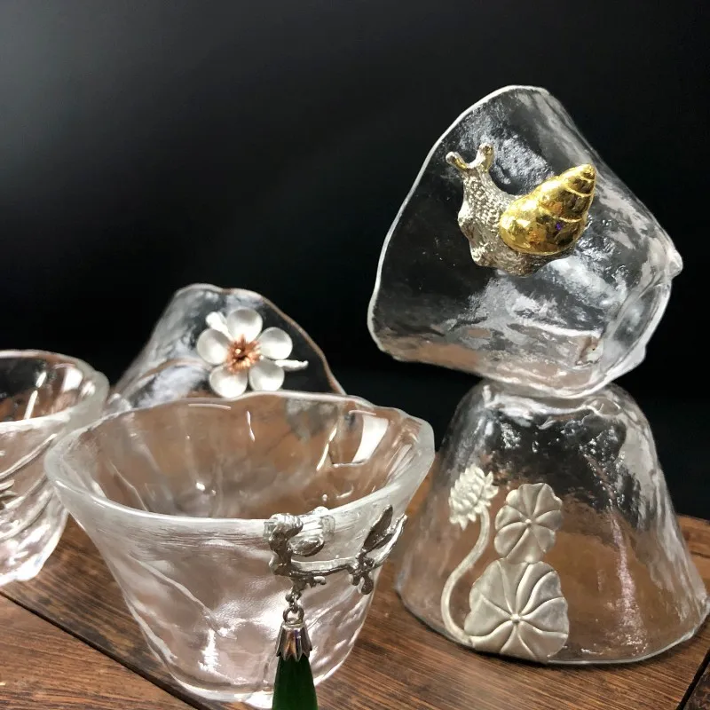 

Heat Resistant Transparent Tea Cup Small Tea Bowl Handmade Teaware Drinkware Chinese Kung Fu Tea Master Cup