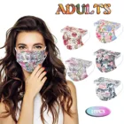 10 шт. трехслойная Защитная Пыленепроницаемая маска для взрослых с мультяшным принтом хлопковая дышащая многоцветная маска с принтом