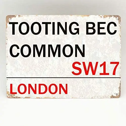 

JUCHen Tooting Bec Common Metal Aluminum Sign Wall Decor Man Cave Bar