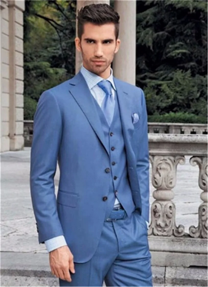 2020 new men's dress wedding party suit dress bridegroom best man tuxedo performance suit (jacket + pants + vest)