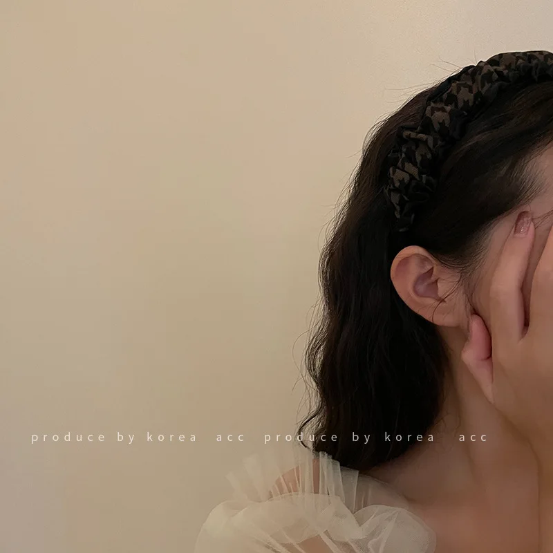 Повязка на голову в корейском ретро-стиле гусиные лапки повязка с высоким топом и