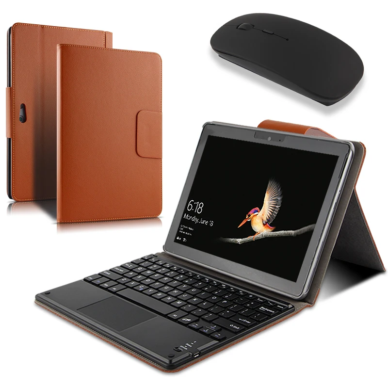 Brown and Mouse Чехол для microsoft Surface Go 10,1 дюймов магнитно Съемный беспроводной Bluetooth клавиатура мышь чехол+ стилус - Цвет: Brown and Mouse