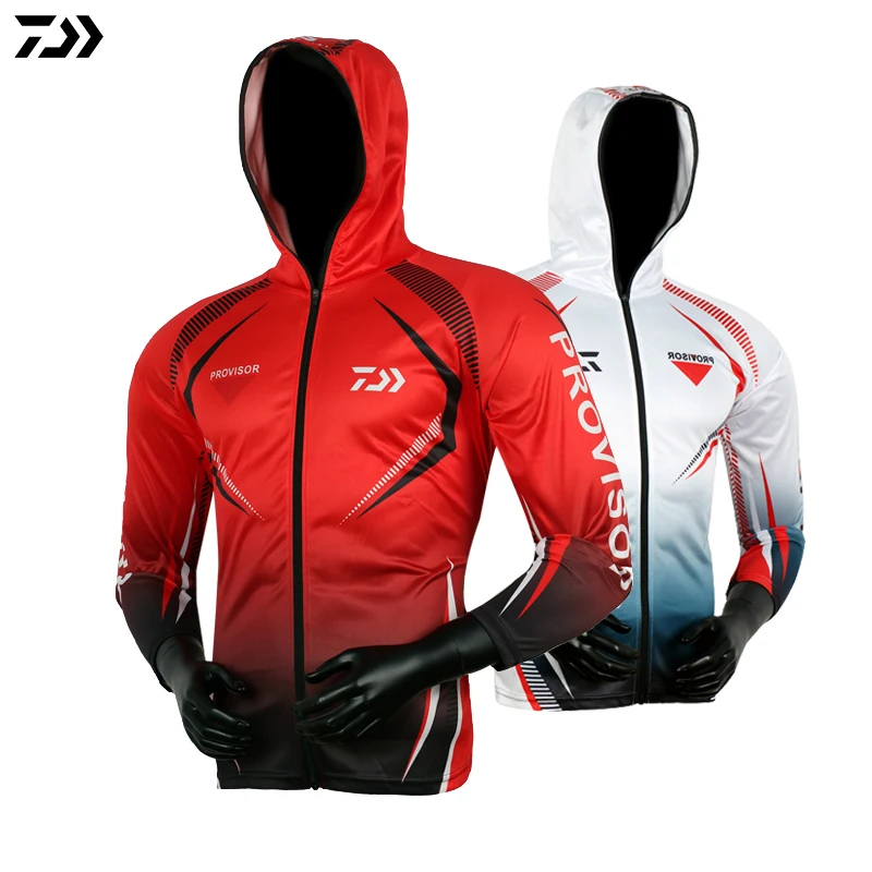 

Рубашка DAIWA, одежда для рыбалки, мужская куртка с капюшоном размеров M ~ 3XL, быстросохнущее пальто DAWA, дышащая мужская одежда для рыбалки, рыба...