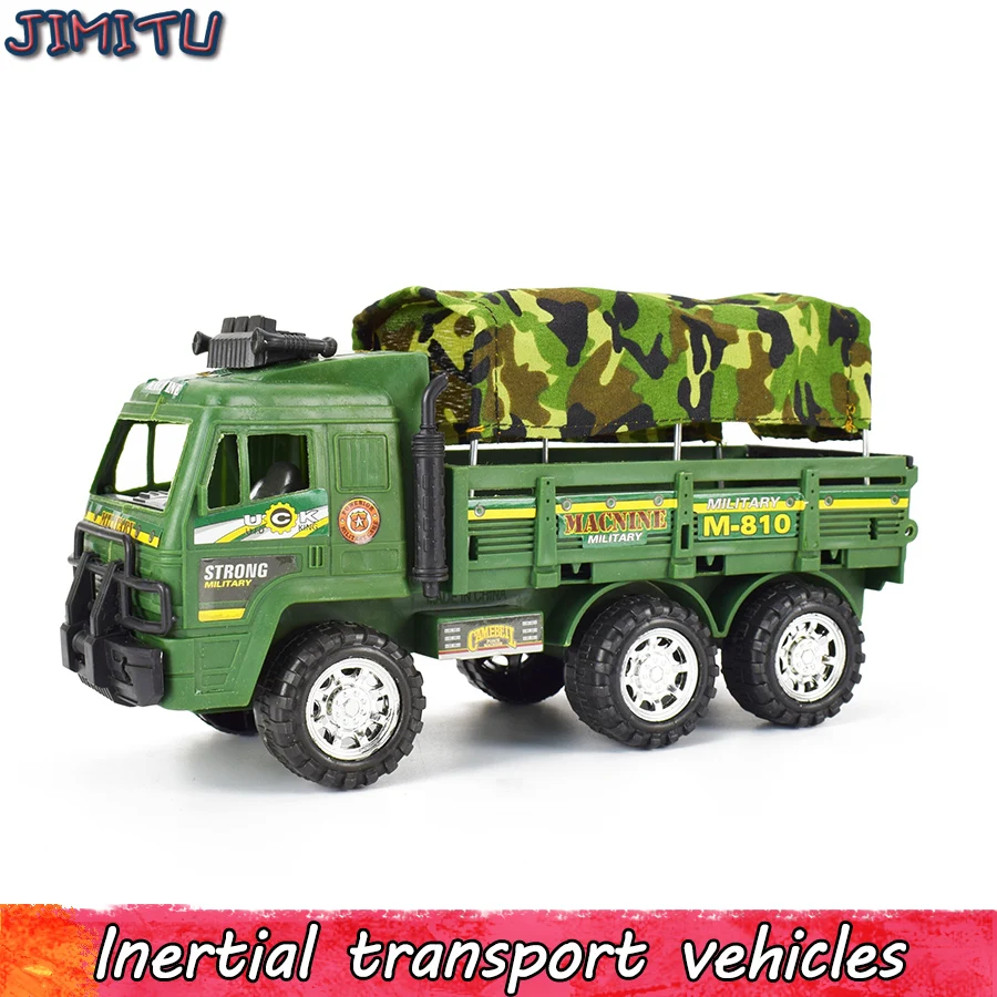 Инерционный военный литой грузовик модель автомобиля камуфляж моделирование