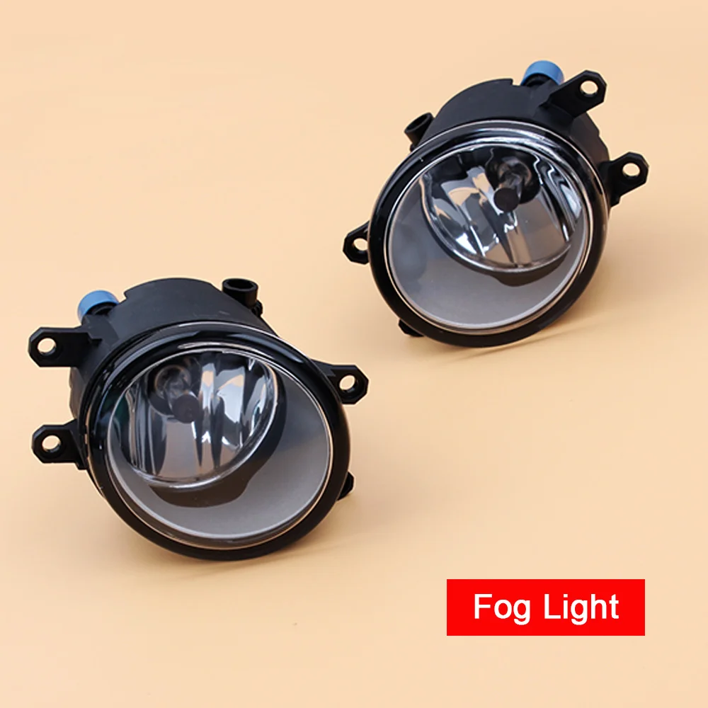 1 пара противотуманных фар в сборе с хромированной крышкой для