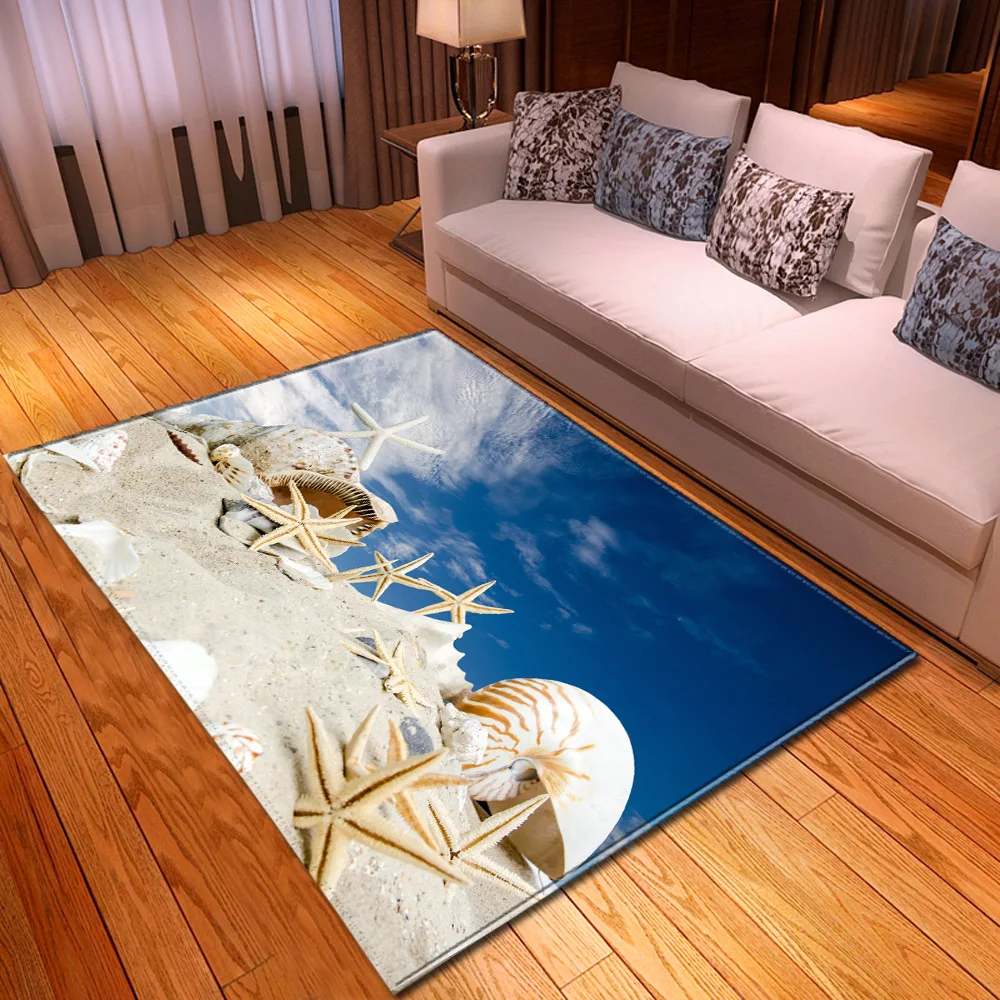 

shell new cartoon big rug game pad baby camping bed rug living room decoration area rug