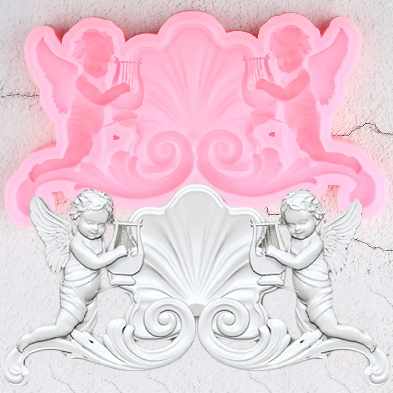 Силиконовая Форма Sugarcraft Angel Baby Border рельеф сделай сам для вечеринки конфеты глина