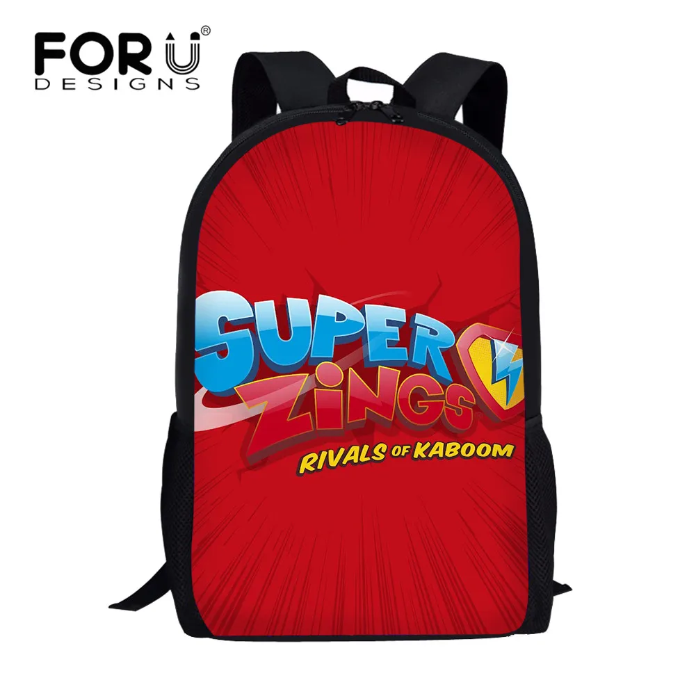 

FORUDESIGNS New Arrival Primary Student School Bags Funny Cartoon Super Zings Design Backpack Large Capacity Schoolbags mochila