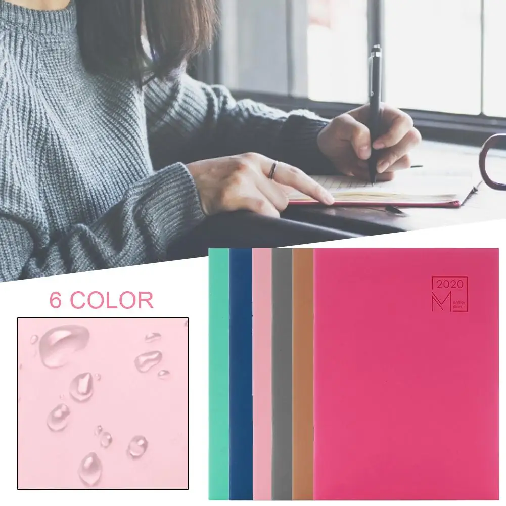 Ежемесячный Планировщик 2020 кожаный чехол 12 месячный планировщик 24 листа дневник