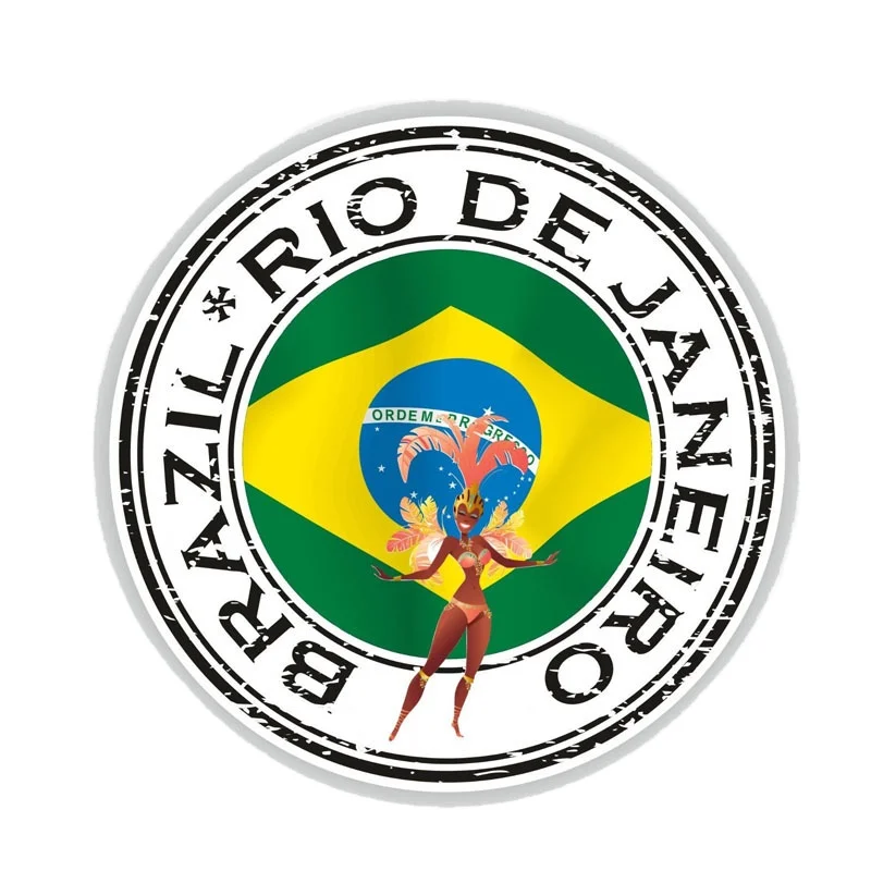 

15x15cmPersonalized Rio de Janeiro, Brazil badge Vinyl Car stickers Decals Motorcycle Accessories Car-Window Decorative GoodsPVC