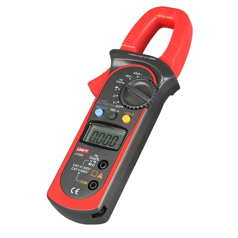 UNI-T UT203 600A AC DC Цифровые клещи с температурным тестом 600V напряжение Авто Диапазон