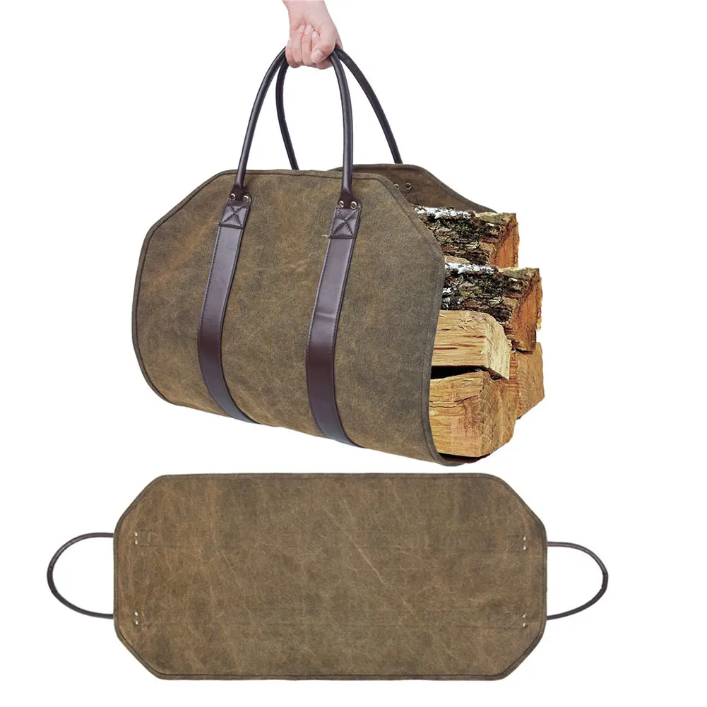 

Firewood Logs Carrier Firewood Log Bags Storage Holder for Outdoor Camping Trekking Picnic Outdoor Log Holder Log Carrier Bag