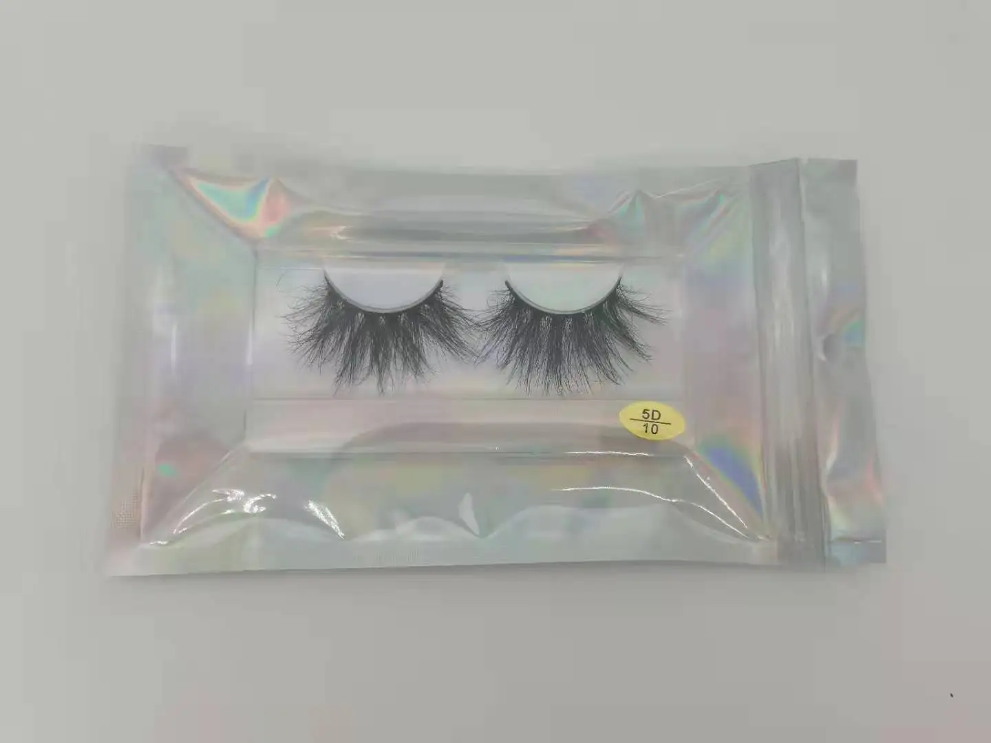 

50 Pieces Wholesale Mink False Eyelashes Tray Laser Ziplock Packaging Bag Not Including Lash Neither Tray