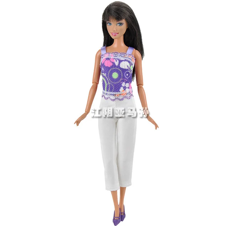 NK 1x Fashion Lovely Dress Mini Gown Flower Print Wedding Party Skirt Daily Clothes for Barbie Doll Accessories Girl's Toy JJ | Игрушки и