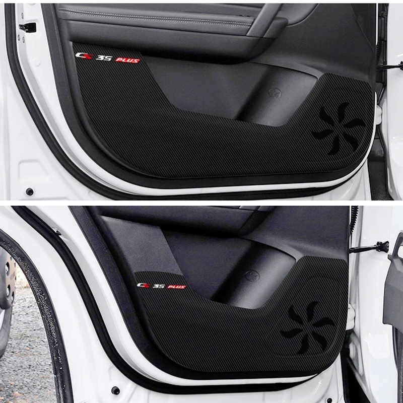

4pcs Leather Car Door Anti Kick Pad Protection Side Edge Film Protector Stickers For Changan CS35 Plus Pro 2019 2020 Accessories
