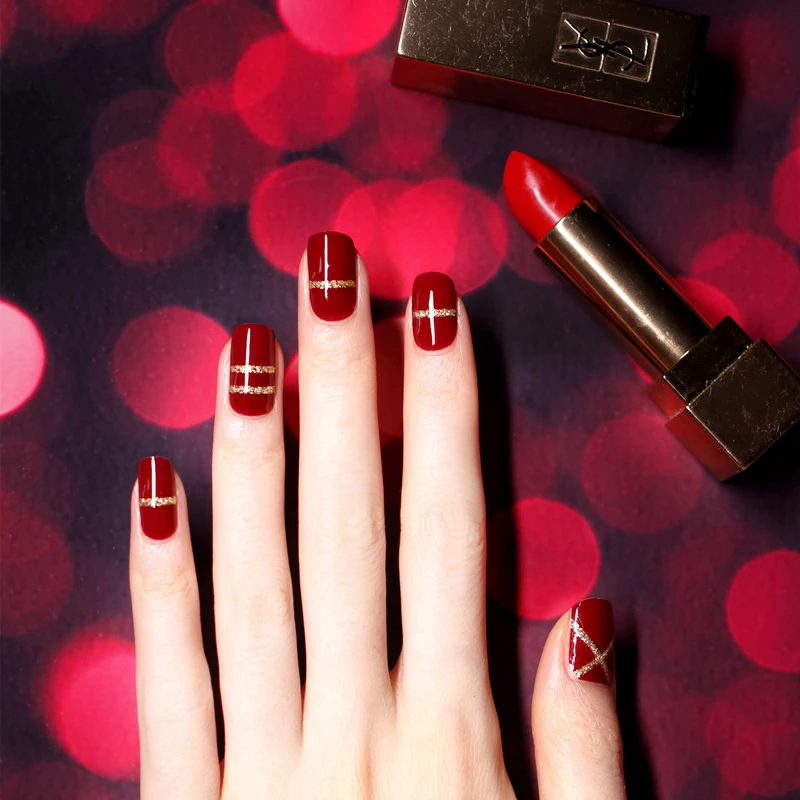 20Pcs/Set Sauce Red Nail sticker Full waterproof Non toxic Art Water Decals Nails Transfer Stickers Decoration Tools|nail transfer stickers|nail