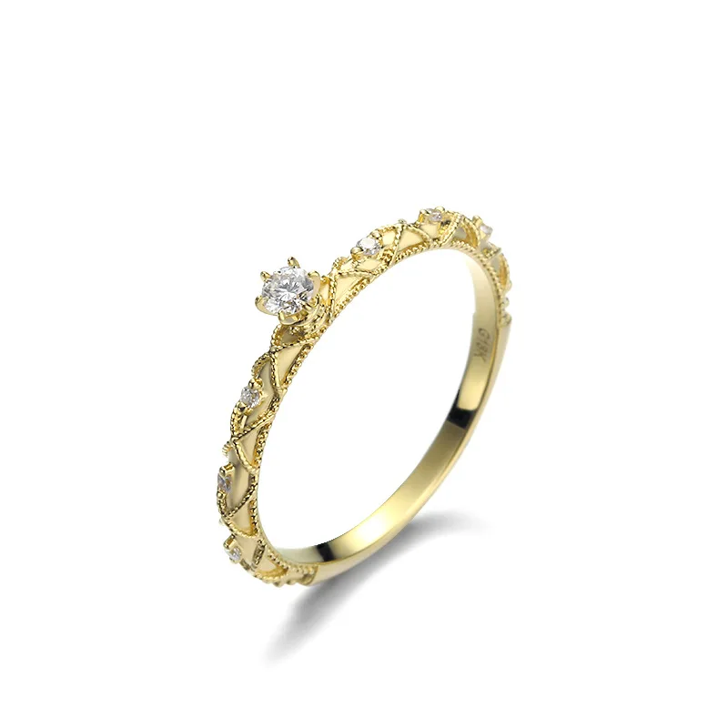 

Кольца с тиснением и кристаллами в стиле барокко, 9 к