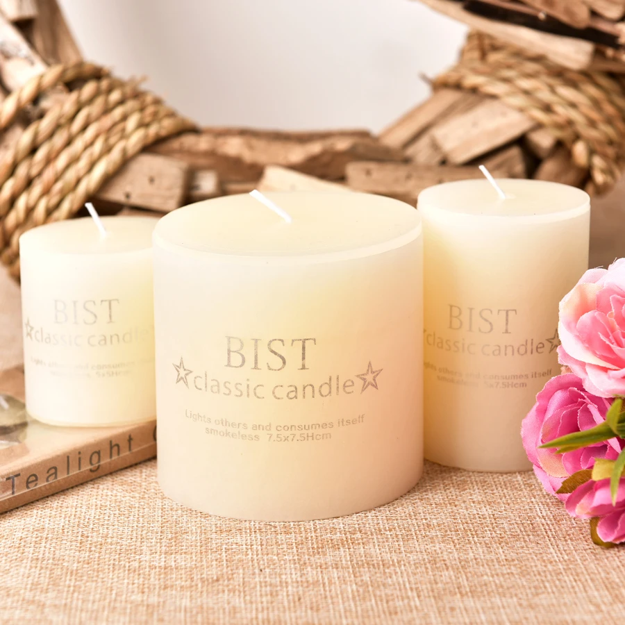 Минималистичная цилиндрическая лампа романтичная белая свеча на день рождения