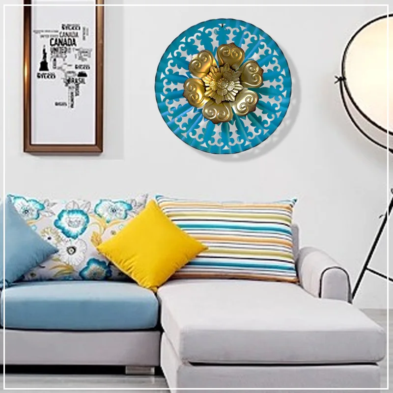 

Nordic Living Room Sofa Simulation Flower Background Wall Home Wall Decoration Creative Living Room Iron Wall Decoration Pendant