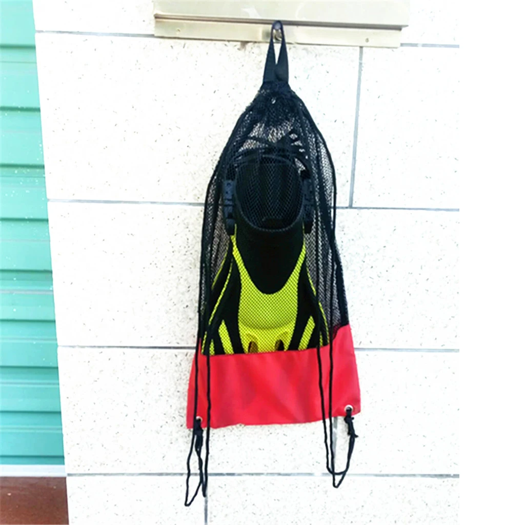 2x Сетчатая Сумка шестерня и плечевой ремень для снаряжения дайвинга маска