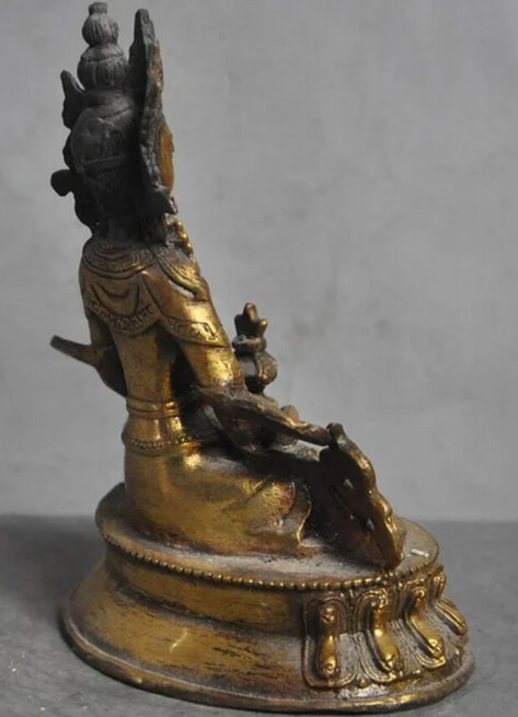 923+++old tibet buddhism bronze gilt Vajrapani Vajrasattva tara Kwan-Yin buddha statue | Дом и сад