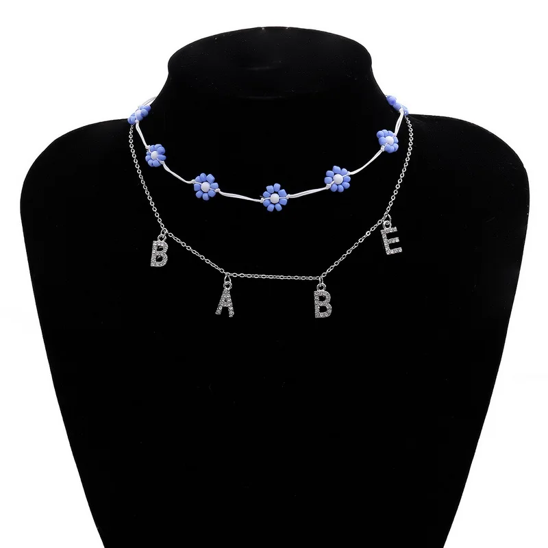 Женское винтажное ожерелье-чокер с подвеской в виде цветка ромашки и надписью