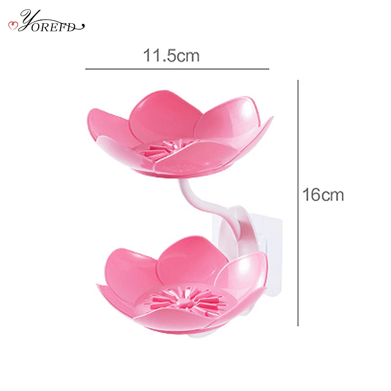 Креативный съемный двухслойный держатель мыла OYOREFD с лотосом милый настенный