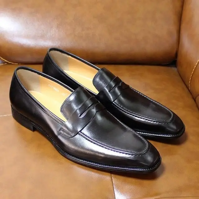 

PU Leather Black Leford Shoes Men Classic Fashion Pointed Low Heel Comfortable new Autumn Comfortable chaussure homme 3KC748