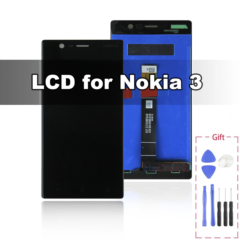 

Оригинальный ЖК-дисплей для Nokia 3 с рамкой TA-1020 TA-1028 TA-1032, дисплей с сенсорным экраном и дигитайзером в сборе с заменой рамки 100% Teste