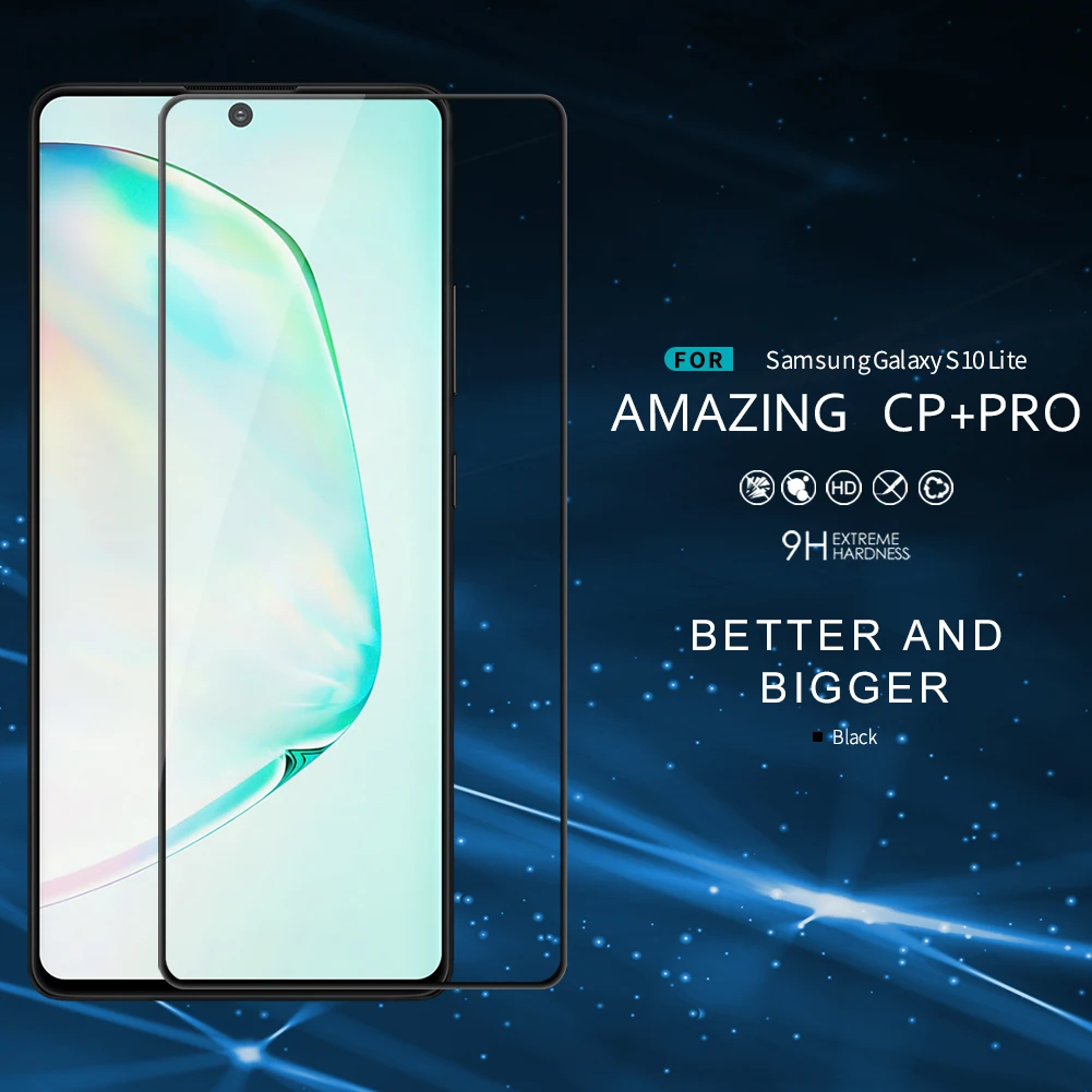 Закаленное стекло NILLKIN для Samsung Galaxy S10 Lite защита экрана полное покрытие клеем