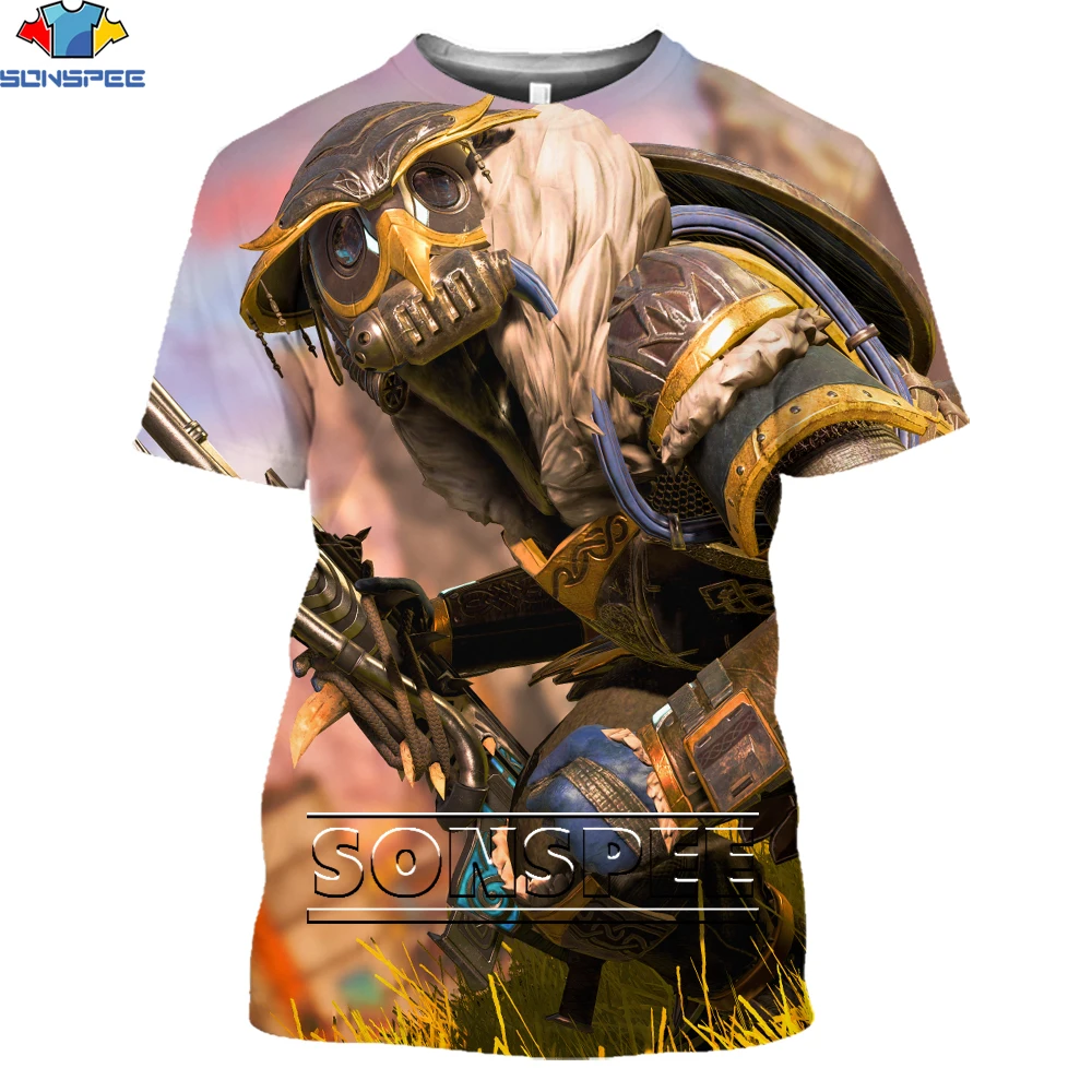 

SONSPEE Apex Men's Top T-shirt Apex Legends Bangalore Pathfinder 80s Game Humor Men's And Women's Street Loose Short Sleeve