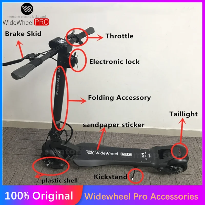 Оригинальный Mercane Widewheel широкое колесо Pro KickScooter фара Kickstand зарядное устройство